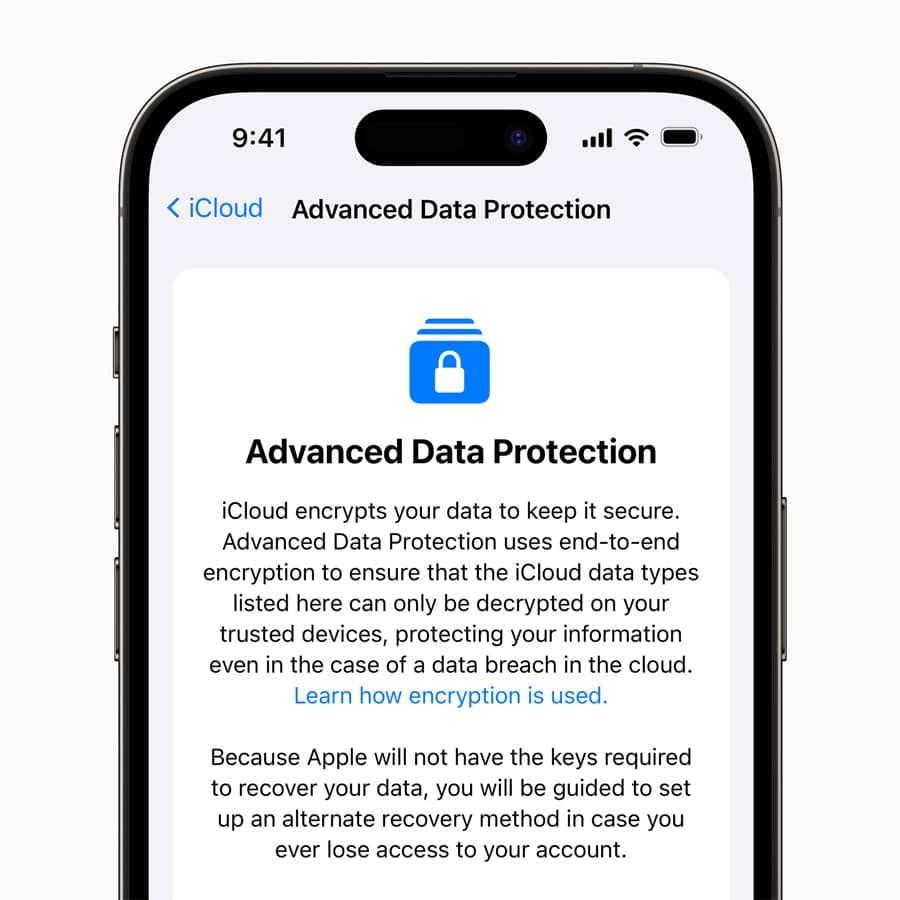 Advanced Apple data protection